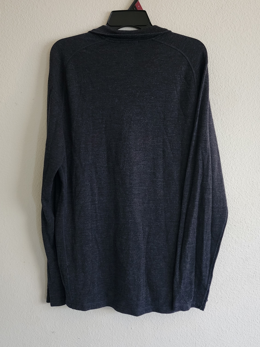 Smartwool Mens XL 100% Merino Wool Quarter Zip Base Layer Pullover Dark Charcoal - Picture 7 of 7